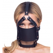 Черный намордник с кляпом-шаром Head Harness With A Gag - Orion - купить с доставкой в Ельце