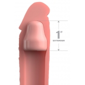Телесная насадка-удлинитель 1 Inch Silicone X-tension - 17,8 см. - Pipedream - в Ельце купить с доставкой