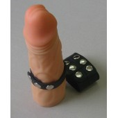 Чёрный поводок на пенис из натуральной кожи - Sitabella - купить с доставкой в Ельце