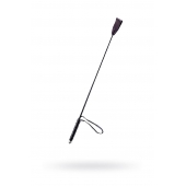 Чёрный стек с кожаной ручкой - 58 см. - Sitabella - купить с доставкой в Ельце