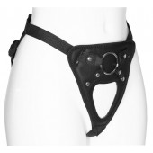 Черный универсальный пояс с фиксацией насадок кольцом - LOVETOY (А-Полимер) - купить с доставкой в Ельце