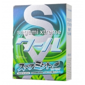 Презервативы Sagami Xtreme Mint с ароматом мяты - 3 шт. - Sagami - купить с доставкой в Ельце
