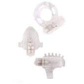 Набор из 3 прозрачных эрекционных колец с вибрацией Teasers Ring Kit - Chisa - в Ельце купить с доставкой