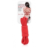 Красная хлопковая веревка для связывания - 3 м. - Lux Fetish - купить с доставкой в Ельце