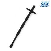 Черный силиконовый уретральный стимулятор - 15 см. - Sex Expert - купить с доставкой в Ельце