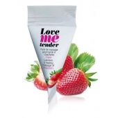 Съедобное согревающее массажное масло Love Me Tender Strawberry с ароматом клубники - 10 мл. - Love to Love - купить с доставкой в Ельце