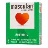 Презервативы анатомической формы Masculan Anatomic - 3 шт. - Masculan - купить с доставкой в Ельце
