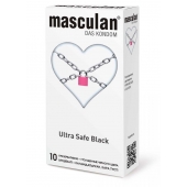 Ультрапрочные презервативы Masculan Ultra Safe Black - 10 шт. - Masculan - купить с доставкой в Ельце