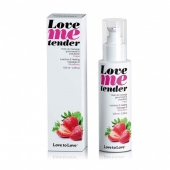 Съедобное согревающее массажное масло Love Me Tender Strawberry с ароматом клубники - 100 мл. - Love to Love - купить с доставкой в Ельце