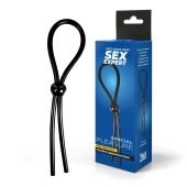 Черное силиконовое лассо с шариком для утяжки - Sex Expert - в Ельце купить с доставкой