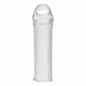 Текстурированная насадка на пенис Clear Textured Penis Enhancing Sleeve Extension - 16,5 см. - BlueLine - в Ельце купить с доставкой