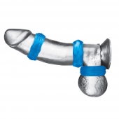 Комплект из трех голубых колец для эрекции 3-Pack Nuts   Bolts Stretch Cock Ring Set - BlueLine - в Ельце купить с доставкой