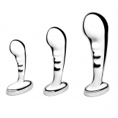 Набор из 3 стальных стимуляторов простаты Stainless Steel P-spot Training Set - b-Vibe - в Ельце купить с доставкой