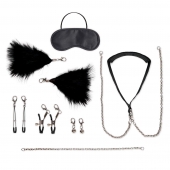 Большой эротический набор из 12 предметов Interchangeable Collar   Nipple Clips Set - Lux Fetish - купить с доставкой в Ельце
