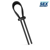 Черный ремень-лассо для усиления эрекции - Sex Expert - в Ельце купить с доставкой