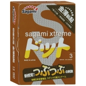 Презервативы Sagami Xtreme FEEL UP с точечной текстурой и линиями прилегания - 3 шт. - Sagami - купить с доставкой в Ельце