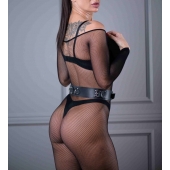 Черный кожаный пояс Sex Game - БДСМ Арсенал - купить с доставкой в Ельце