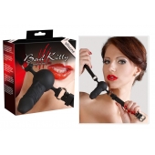 Чёрный силиконовый кляп-фаллос Bad Kitty - Orion - купить с доставкой в Ельце