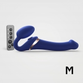 Синий безремневой страпон Multi Orgasm Size M с клиторальной стимуляцией - Strap-on-me - купить с доставкой в Ельце