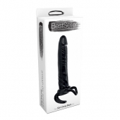 Чёрная насадка-фаллос для двойного проникновения INFLATABLE DILDO SLIM DONG  - 13,5 см. - Toyz4lovers - в Ельце купить с доставкой