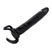 Чёрная насадка-фаллос для двойного проникновения INFLATABLE DILDO SLIM DONG  - 13,5 см. - Toyz4lovers - в Ельце купить с доставкой