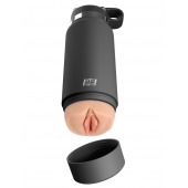 Серый мастурбатор в виде бутылки F*ck Flask - Pipedream - в Ельце купить с доставкой