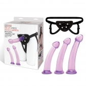 Тренировочный набор с тремя насадками Pegging Training Set - Lux Fetish - купить с доставкой в Ельце