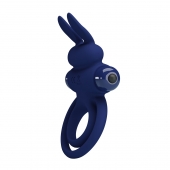 Синее эрекционное кольцо с вибростимуляцией клитора Powerful Ring - Baile - в Ельце купить с доставкой