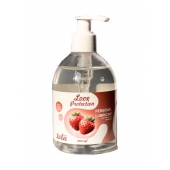 Лубрикант на водной снове Love Protection Strawberry с ароматом клубники - 300 мл. - Lola Games - купить с доставкой в Ельце