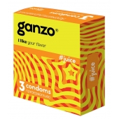 Ароматизированные презервативы Ganzo Juice - 3 шт. - Ganzo - купить с доставкой в Ельце