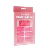Набор из 7 розовых насадок на пенис ONE-A-DAY PENIS SLEEVES PINK - Seven Creations - в Ельце купить с доставкой