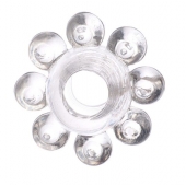 Прозрачное гелевое эрекционное кольцо-цветок - Toyfa Basic - в Ельце купить с доставкой