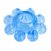 Голубая гелевая насадка-цветок - Toyfa Basic - в Ельце купить с доставкой
