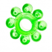 Зеленое эрекционное кольцо-цветок - Toyfa Basic - в Ельце купить с доставкой