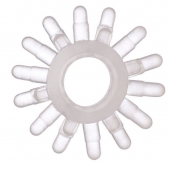 Прозрачное гелевое эрекционное кольцо с шипиками - Toyfa Basic - в Ельце купить с доставкой