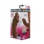 Коричневая насадка на пенис Wolftooth Sleeve - 13 см. - Baile - в Ельце купить с доставкой