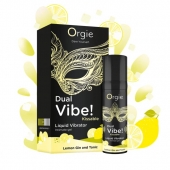 Съедобный жидкий вибратор Dual Vibe! со вкусом лимонного джина с тоником - 15 мл. - ORGIE - купить с доставкой в Ельце