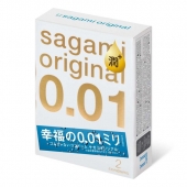 Увлажнённые презервативы Sagami Original 0.01 Extra Lub - 2 шт. - Sagami - купить с доставкой в Ельце