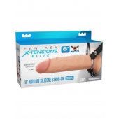 Полый страпон на ремнях 8’’ Hollow Silicone Strap-on - Pipedream - купить с доставкой в Ельце