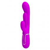 Лиловый мультифункциональный вибратор Shania - 22,2 см. - Baile