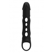 Черная насадка-удлинитель Vibrating Extender With Remote с вибрацией - Dream Toys - в Ельце купить с доставкой