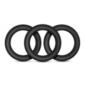 Набор из 3 черных эрекционных колец Black Small Penis Rings - Blush Novelties - в Ельце купить с доставкой