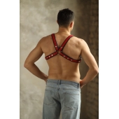 Черно-красная мужская портупея Black-Red - БДСМ Арсенал - купить с доставкой в Ельце