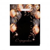 Пакет с вырубной ручкой и принтом в виде шариков (30х40 см) - Сима-Ленд - купить с доставкой в Ельце