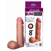 Фаллическая насадка для страпона UNICOCK 8  - 20 см. - LOVETOY (А-Полимер) - купить с доставкой в Ельце