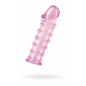 Розовая насадка на пенис с шипами - 12,5 см. - A-toys - в Ельце купить с доставкой