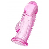 Розовая насадка на пенис с шипиками и коготком - 13,5 см. - A-toys - в Ельце купить с доставкой