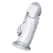 Прозрачная насадка на пенис с шипиками и коготком - 13,5 см. - A-toys - в Ельце купить с доставкой