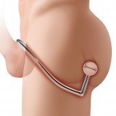 Кольцо на пенис с анальным стимулятором Stainless Steel Anal Hook   Cock Ring - BlueLine - в Ельце купить с доставкой