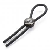 Тёмно-серое эрекционное кольцо с зажимом Again and Again Adjustable Cock Ring - Fifty Shades of Grey - в Ельце купить с доставкой